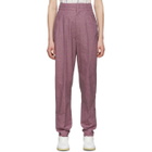 Isabel Marant Etoile Purple and Black Linen Loulia Trousers