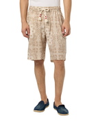 MC2 Saint Barth Man Linen Bermuda Marseille With Bandanna Print