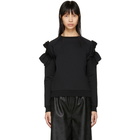 Stella McCartney Black Shoulder Ruffle Sweatshirt