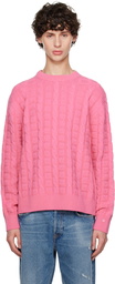 Acne Studios Pink Cable Sweater