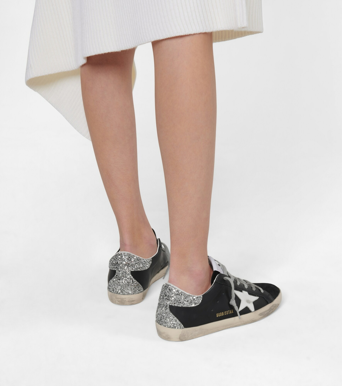 GOLDEN ｜GREY LEATHER SUPER-STAR SNEAKERS Super-Star leather sneakers in grey - Golden Goose | Mytheresa