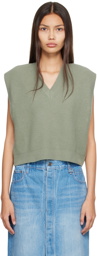 Wooyoungmi Green V-Neck Sweater Vest