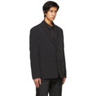 Juun.J Black Taffeta Two-Button Blazer