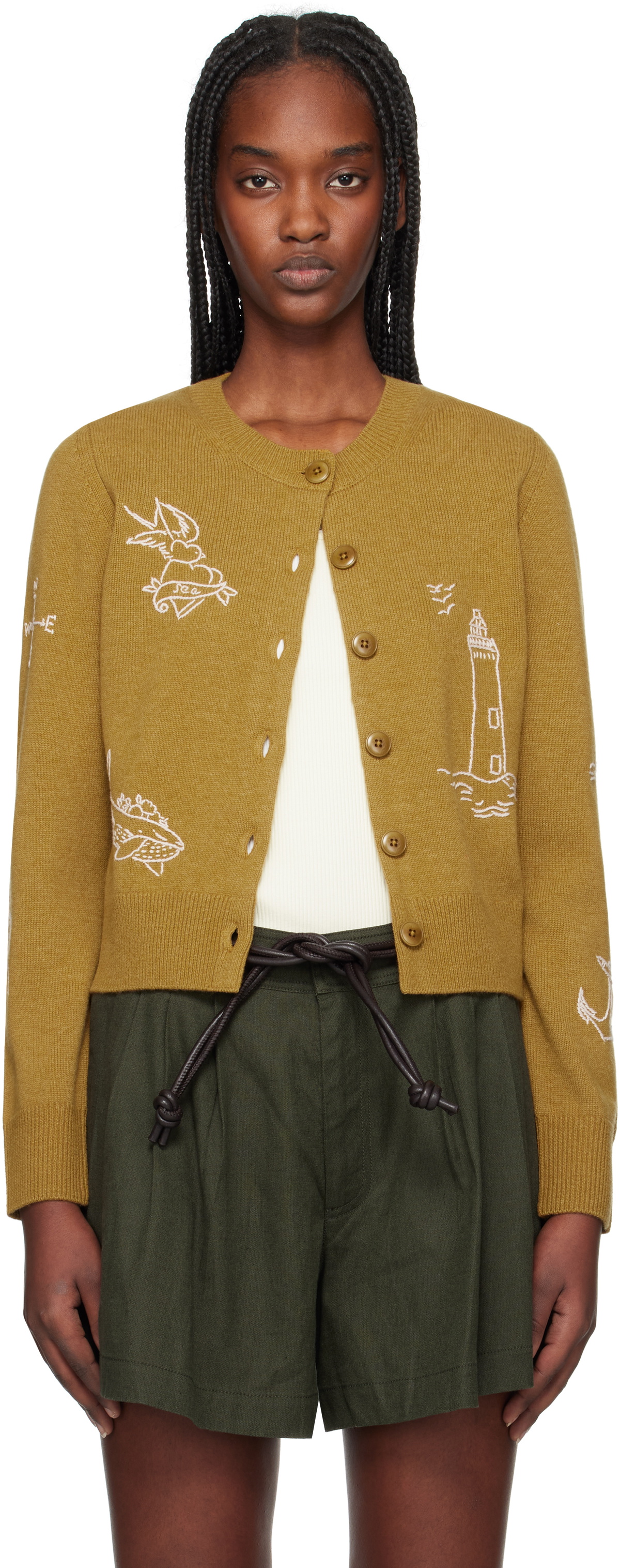 SEA NY Yellow Clyde Cardigan SEA NY