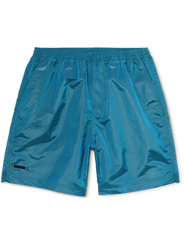 Photo: True Tribe - Neat Steve Mid-Length Printed ECONYL Jacquard Swim Shorts - Blue