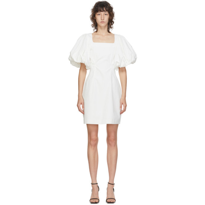 Photo: Edit White Balloon Sleeve Mini Dress
