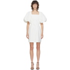 Edit White Balloon Sleeve Mini Dress