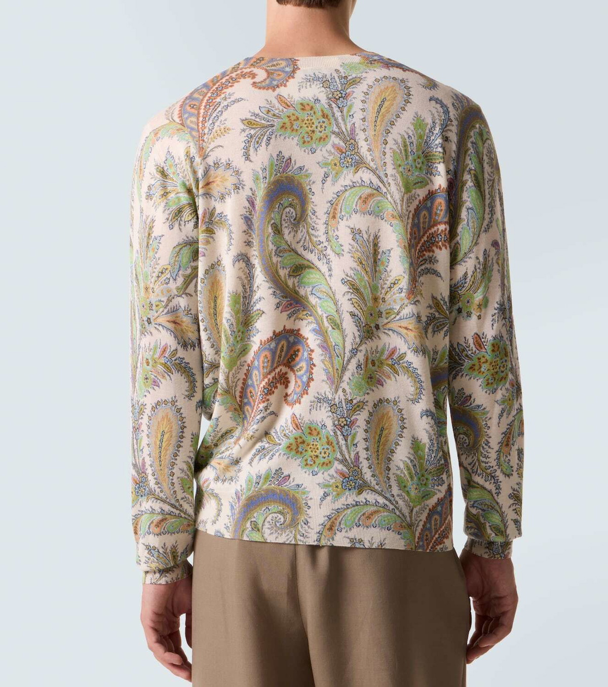 Etro Paisley silk and cashmere sweater