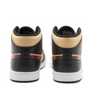 Air Jordan Men's 1 Mid Se Tt Sneakers in Black/Sesame/Red