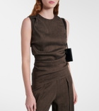 Proenza Schouler Anoushka draped linen-blend slub top