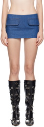 Lado Bokuchava SSENSE Exclusive Blue Denim Miniskirt
