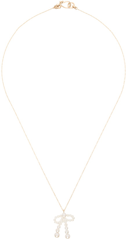 Photo: Sophie Bille Brahe Gold Bow Simple Necklace