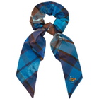 Vivienne Westwood Blue Embroidered Large Scrunchie