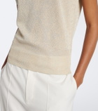 Joseph Char snake-print Lurex® jacquard top