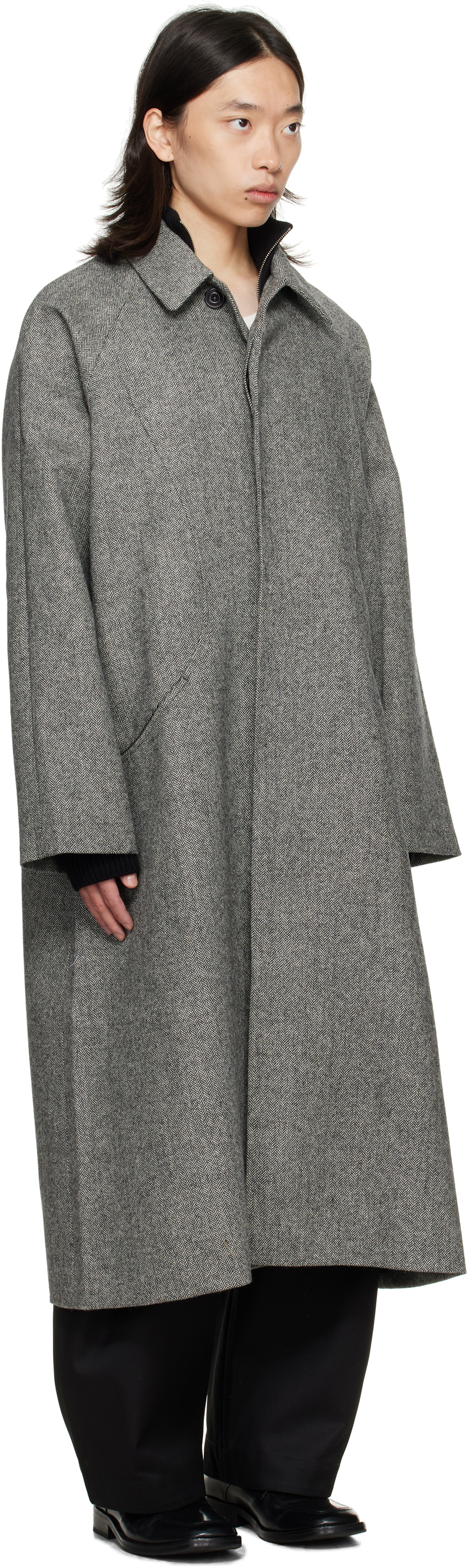 SAGE NATION Black & White Takeshi Coat