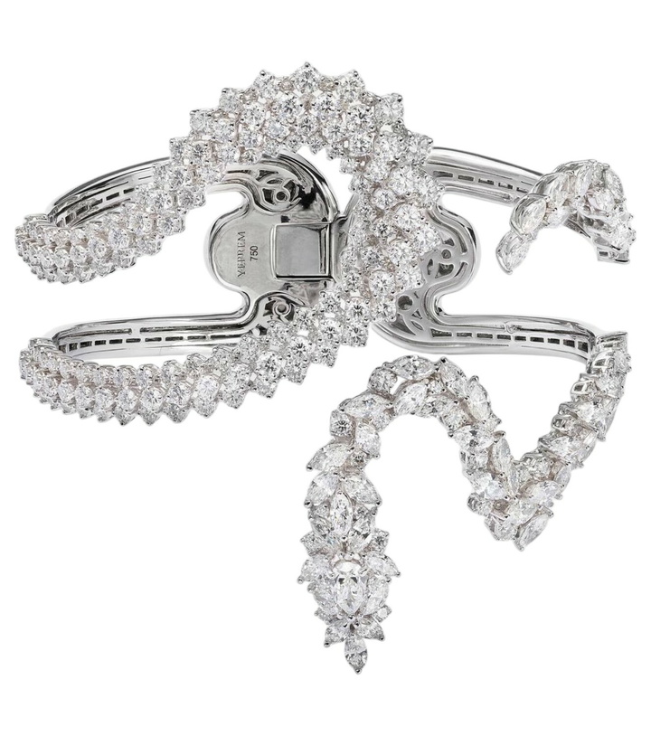 Photo: Yeprem Y-Couture 18kt white gold cuff bracelet with diamonds