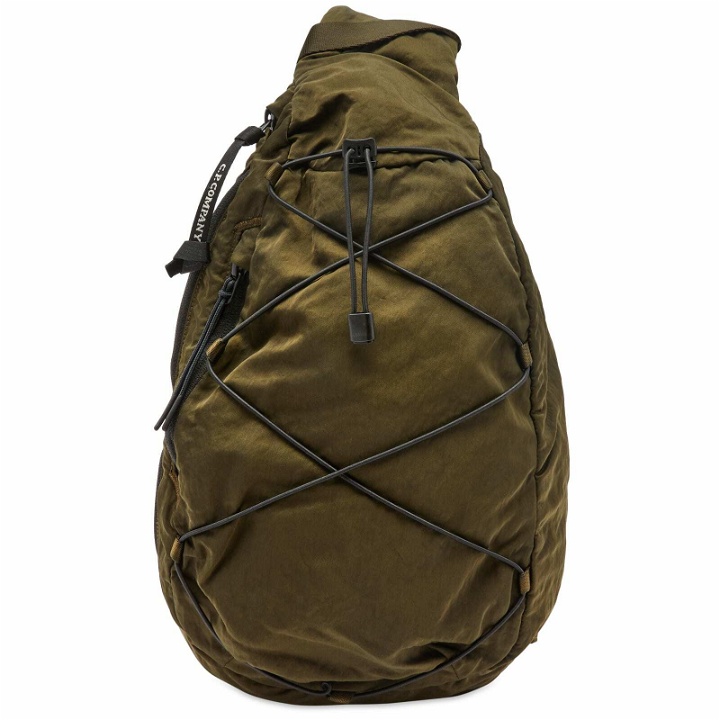 Photo: C.P. Company Men's Lens Cross Body Backpack in Ivy Green