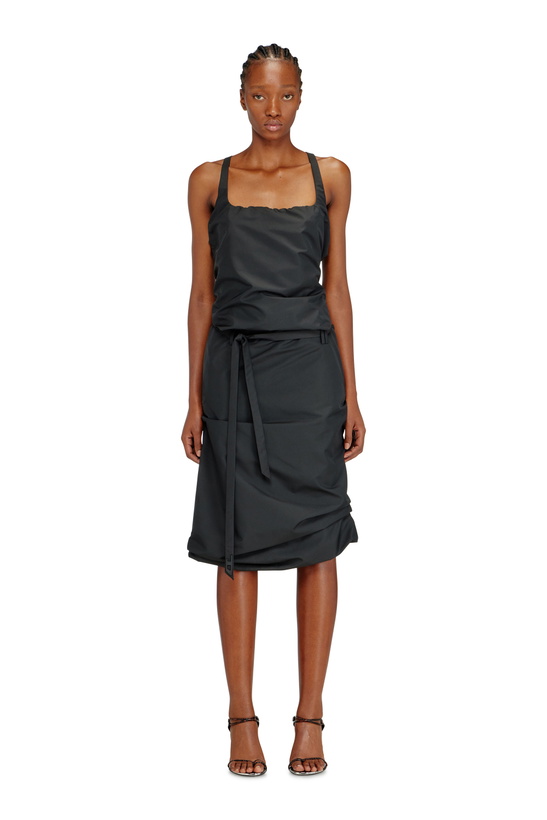 Diesel Short dress with zipped cut-out - Dresses Womens in Black Diesel