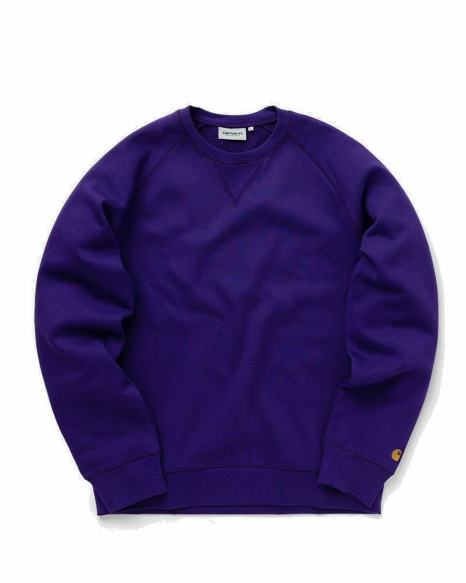 Photo: Carhartt Wip Chase Sweat Purple - Mens - Sweatshirts