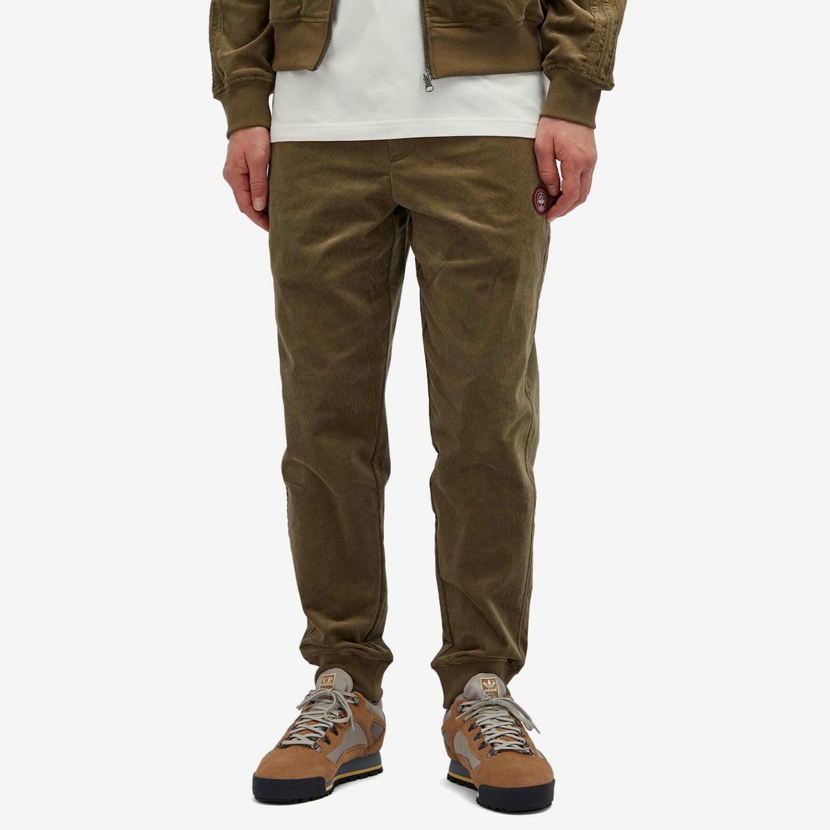 Adidas Men's x C.P. Company SPZL Settend Track Pant in Trace Olive