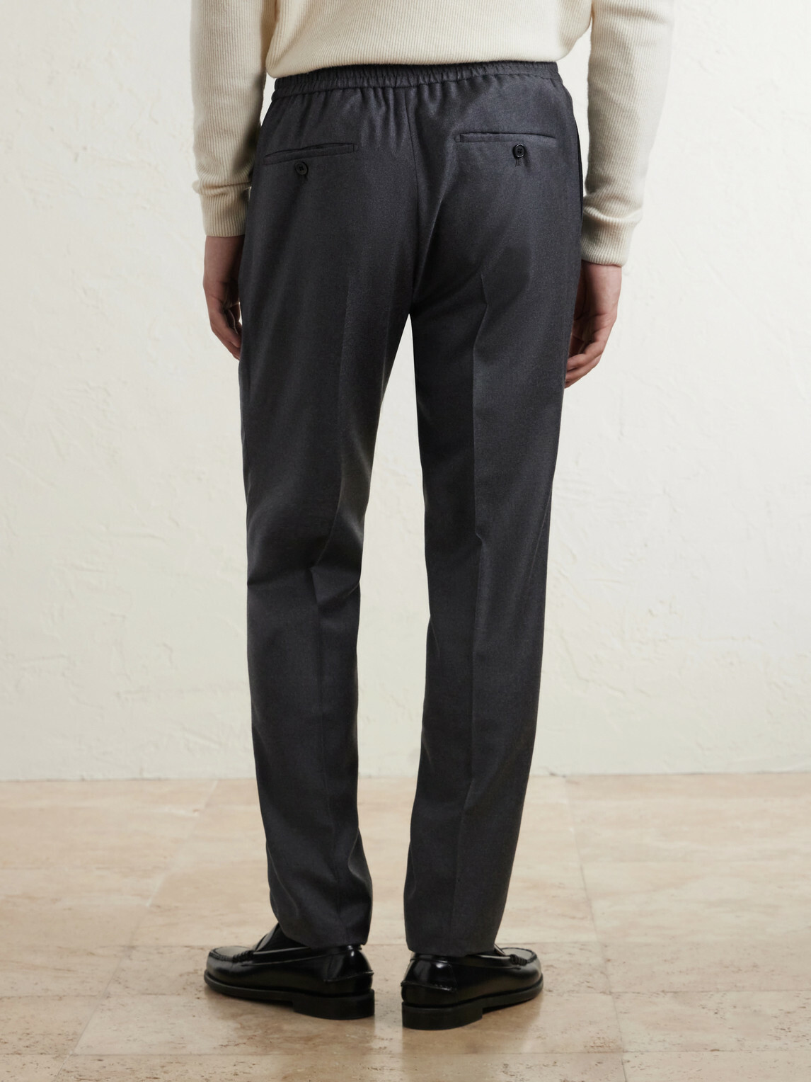 Slowear - Tapered Pleated Virgin Wool Trousers - Gray