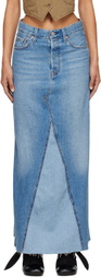Levi's Blue Icon Denim Maxi Skirt