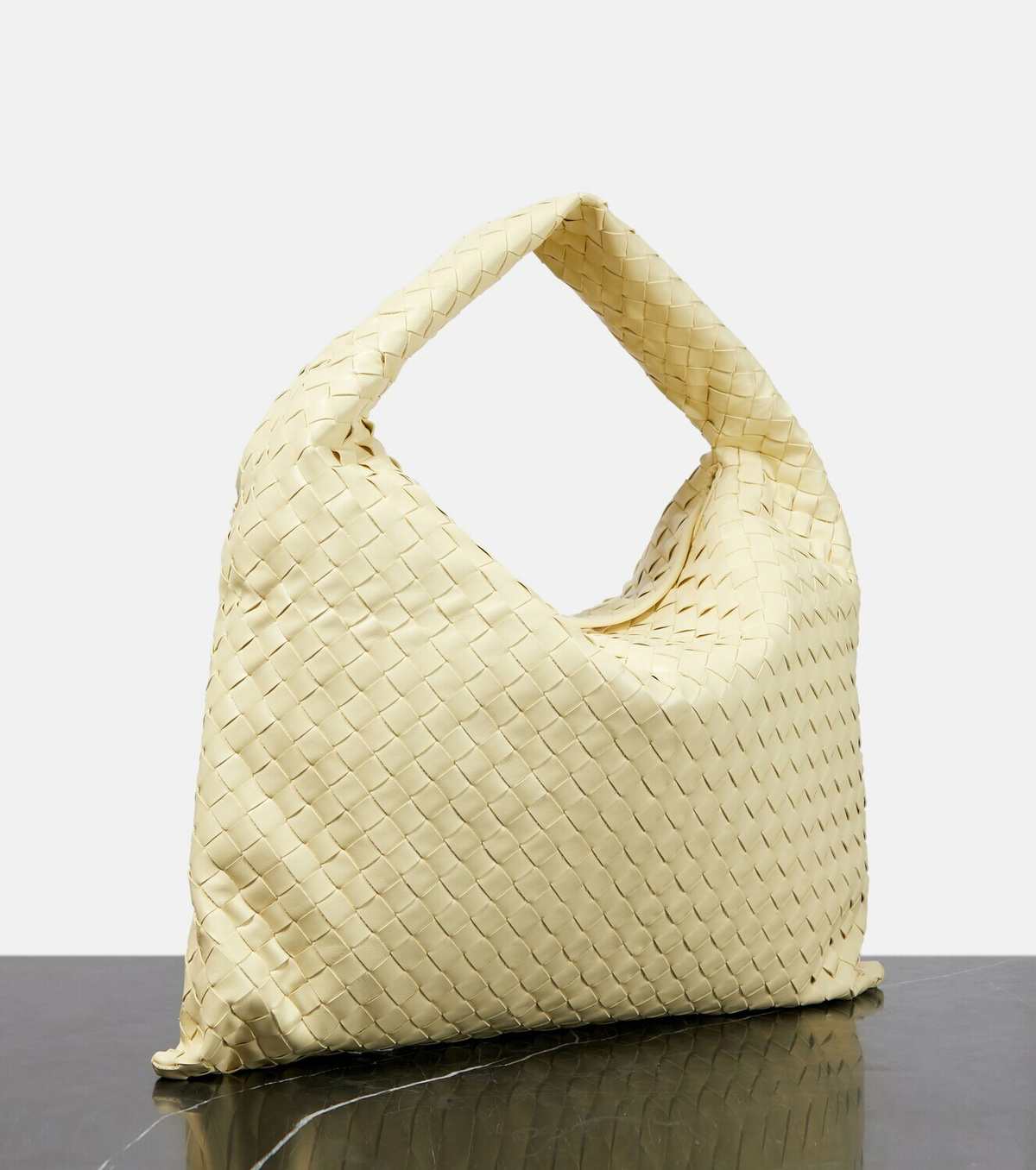 Bottega Veneta Hop Large Leather Tote Bag