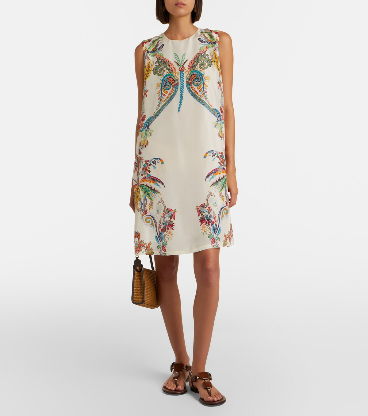 Etro Printed silk minidress