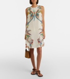 Etro Printed silk minidress
