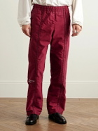 Enfants Riches Déprimés - Straight-Leg Logo-Embroidered Panelled Cotton Track Pants - Burgundy