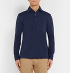 Rubinacci - Cotton-Piqué Polo Shirt - Men - Navy