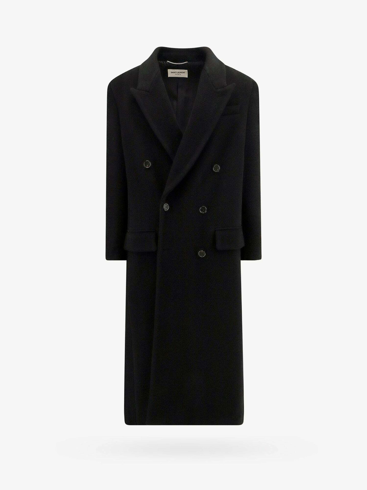 Saint Laurent Coat Black Mens Saint Laurent