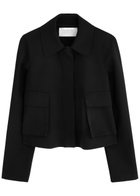 Harris Wharf London Cropped Scuba Jacket Black