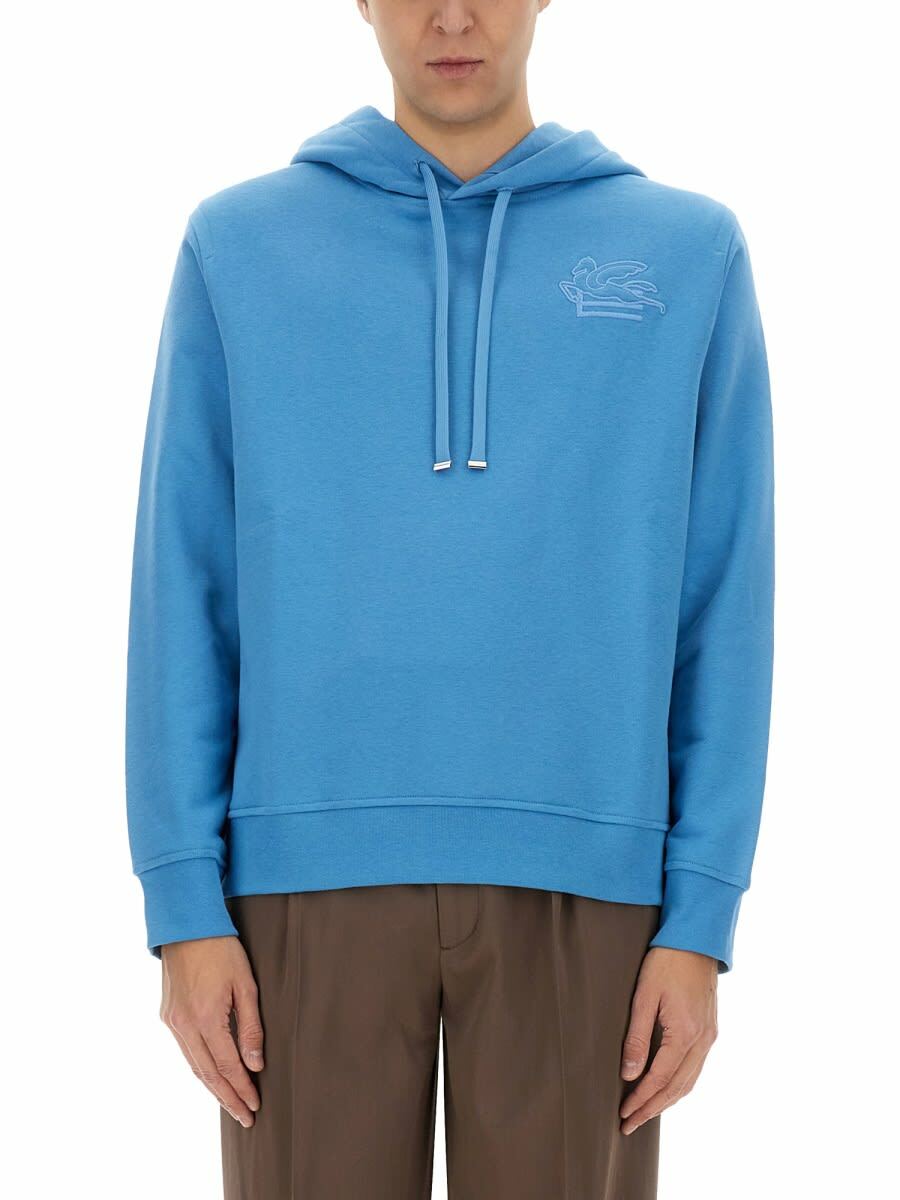 スウェット・トレーナー ETRO COTTON HOODIE WITH LOGO ETRO - Logo Cotton Hoodie Etro