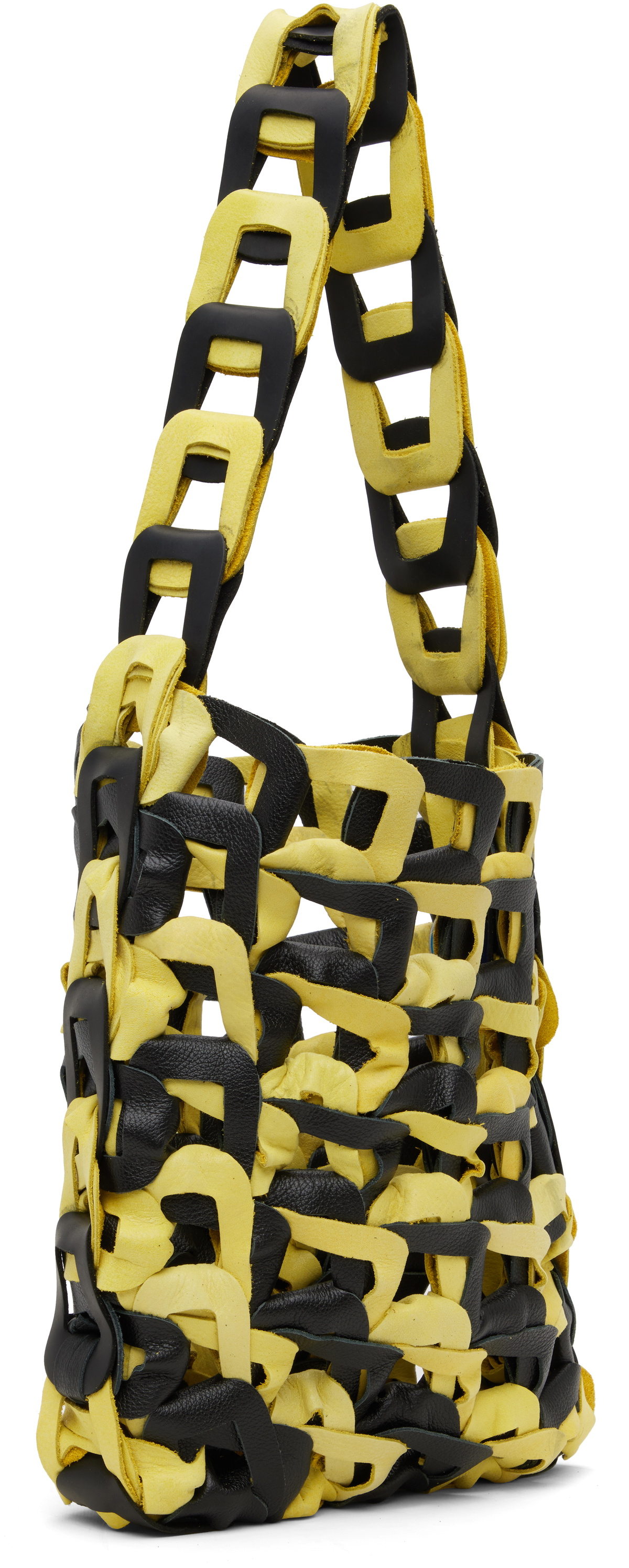 SC103 Black & Yellow Links Medium Tote