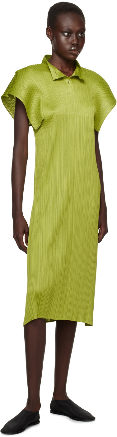 PLEATS PLEASE ISSEY MIYAKE Green Monthly Colors August Midi