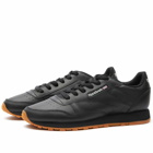 Reebok Men's Classic Leather Sneakers in Black/Grey/Gum