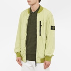 Stone Island Men's Nylon-Tc Bomber Jacket in Light Green