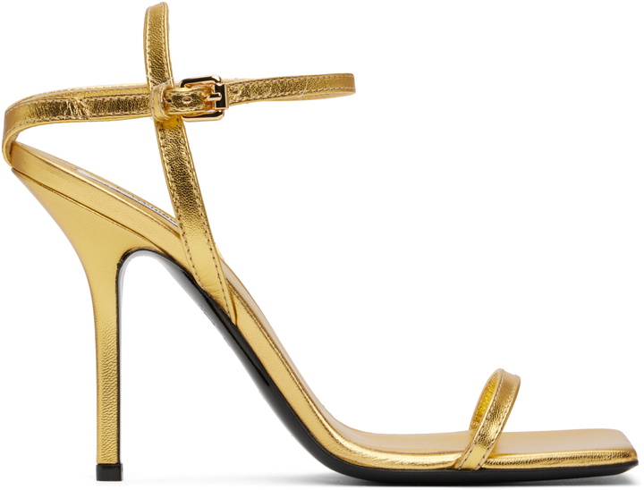 Photo: Moschino Gold Tina Heeled Sandals