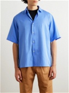 Kaptain Sunshine - Cotton and Silk-Blend Shirt - Blue