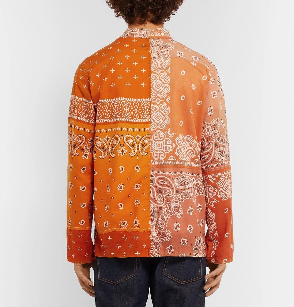 KAPITAL - Kakashi Printed Cotton-Blend Shirt - Orange KAPITAL