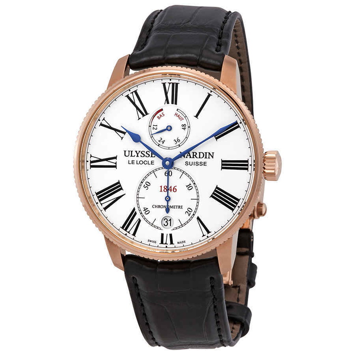 Photo: Ulysse Nardin Marine Chronometer Torpilleur Automatic White Dial Mens Watch 1182-310/40