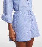 Hunza G Striped cotton poplin shorts