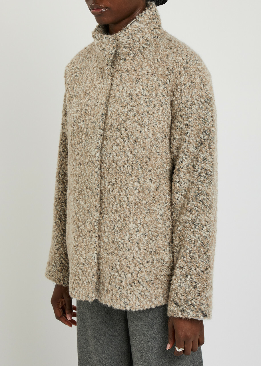 Eileen Fisher Melange Alpaca-blend Jacket Beige