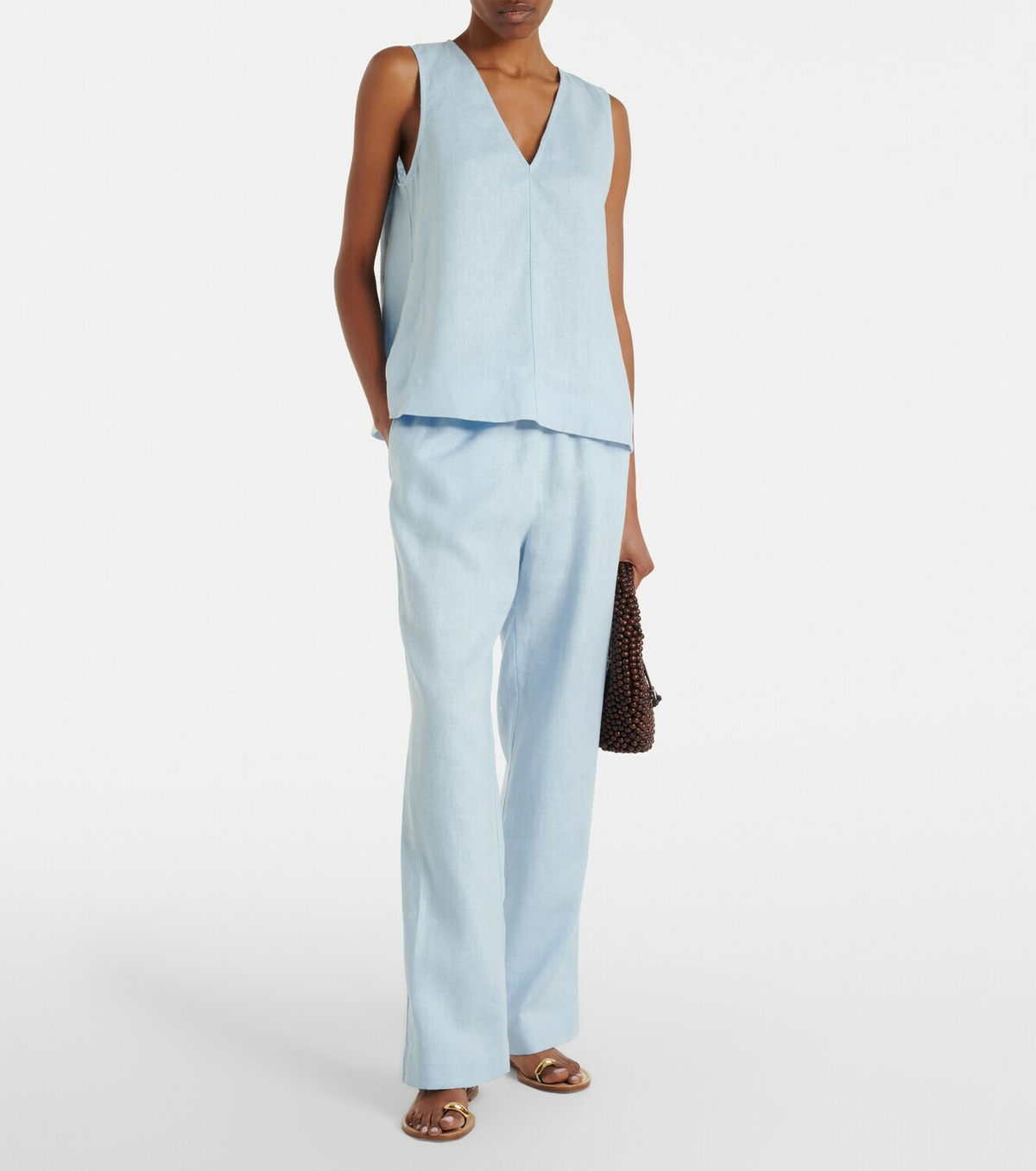 Asceno Aurelia linen wide-leg pants