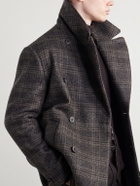 Barena - Double-Breasted Prince of Wales Wool-Blend Blouson Jacket - Brown