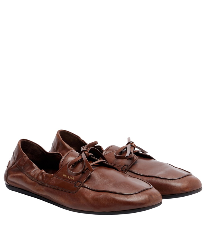 Photo: Prada Shuffle leather boat shoes