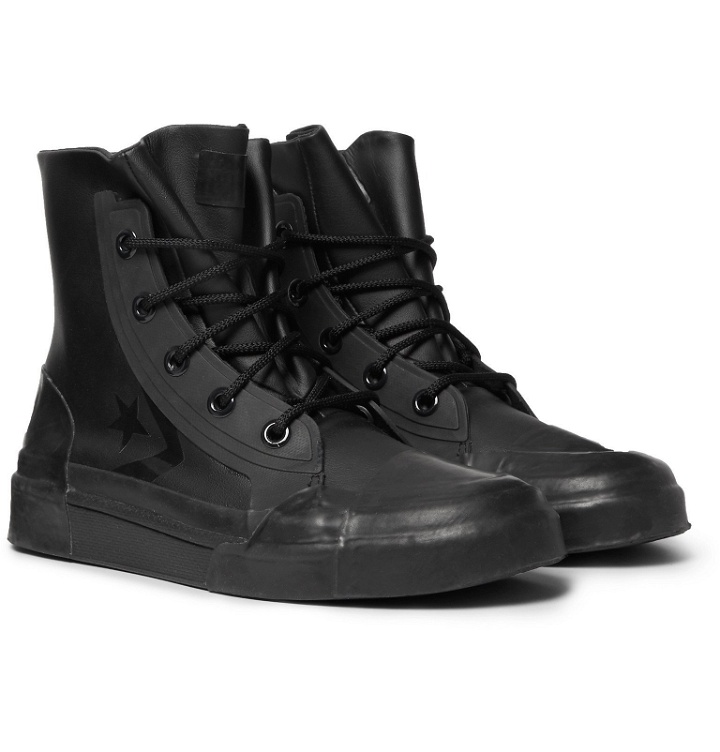 Photo: Converse - Ambush Faux Leather and Rubber High-Top Sneakers - Black