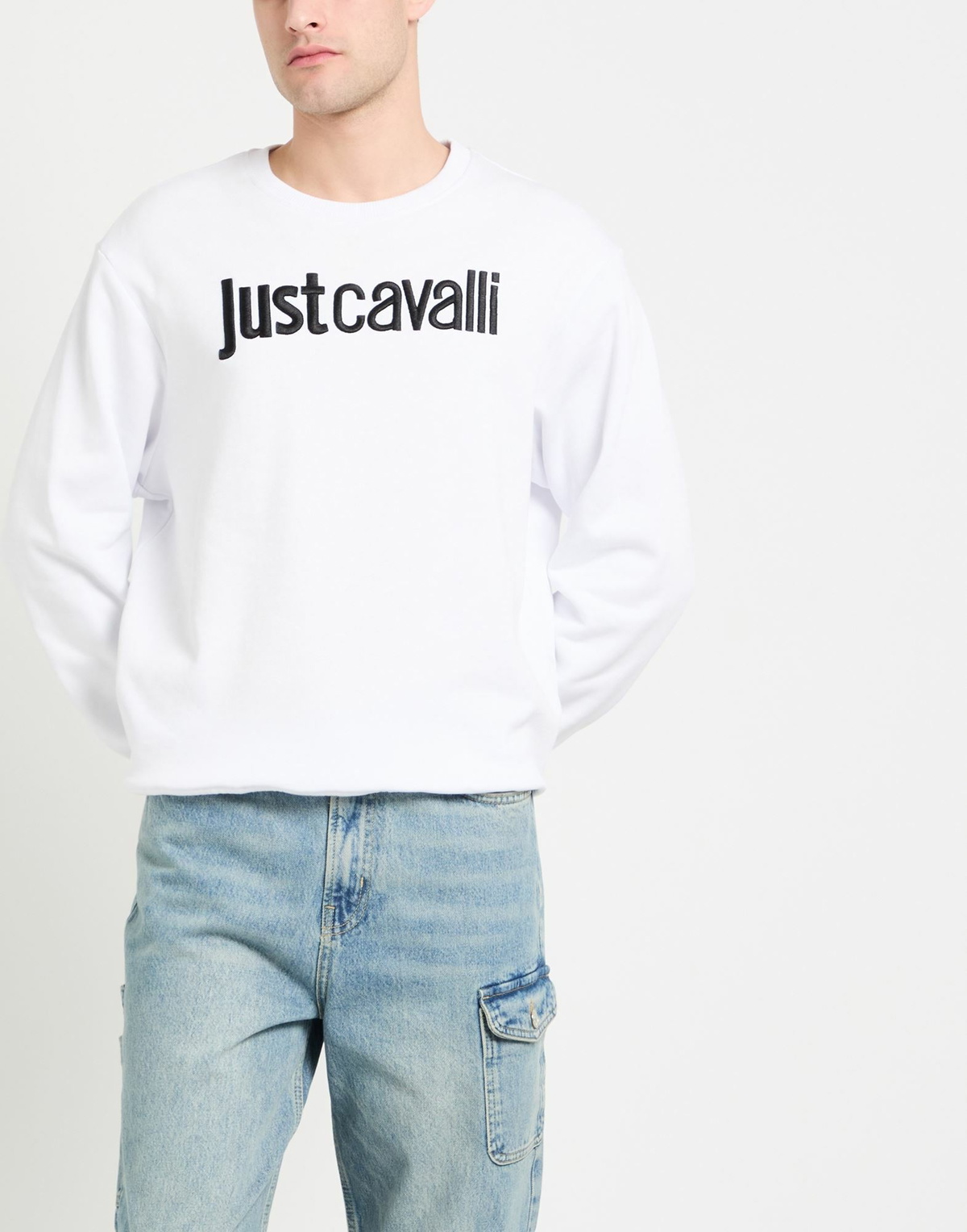 Just Cavalli Mens Sweatshirt in White