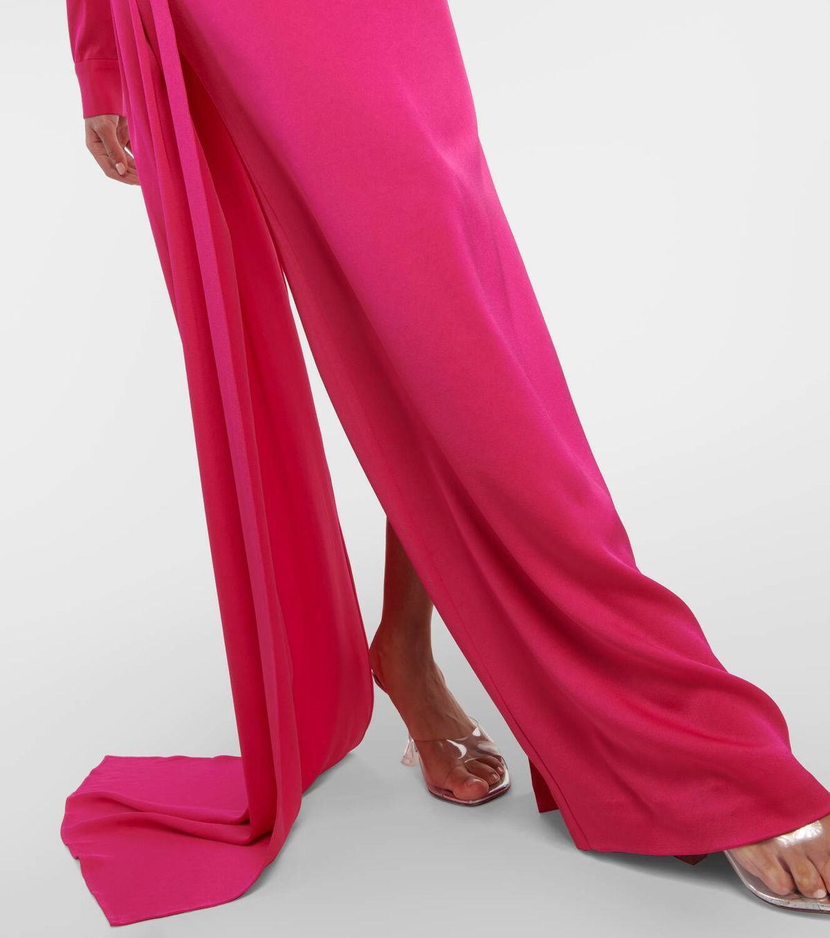 Alex Perry Draped satin maxi skirt